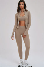 The Kinetic Zip Jacket Sports Bra Leggings | 3-Piece Set
