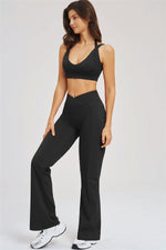 The Sizzle Sports Bra Flared Leggings | 2-Piece Set
