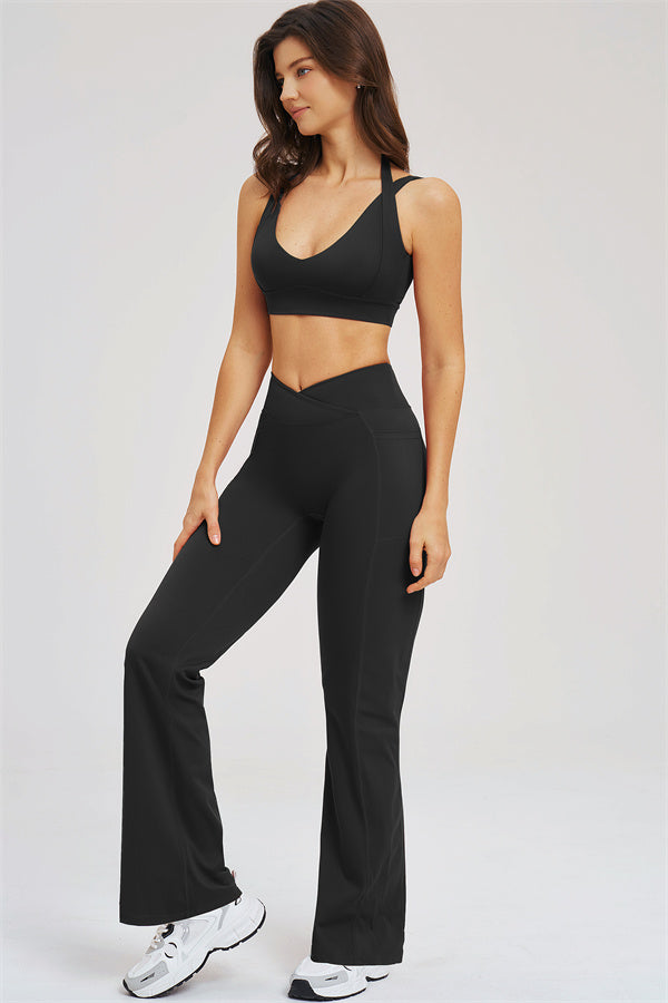 The Sizzle Sports Bra Flared Leggings | 2-Piece Set