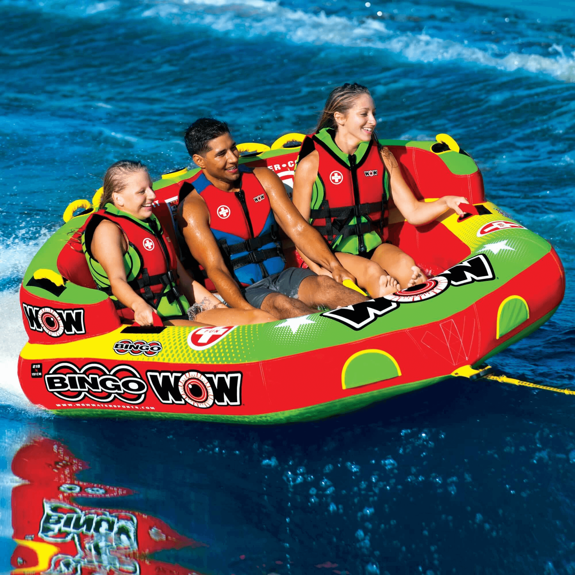 WOW Watersports Bingo 1-3 Person Cockpit Ski Tube with Foam Handles