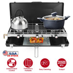 3-Burner Camping Stove 20000 BTU with Toast Tray | RV & Camping