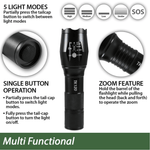 EcoGear FX TK120 LED Tactical Flashlight with Strobe | 2-Pack
