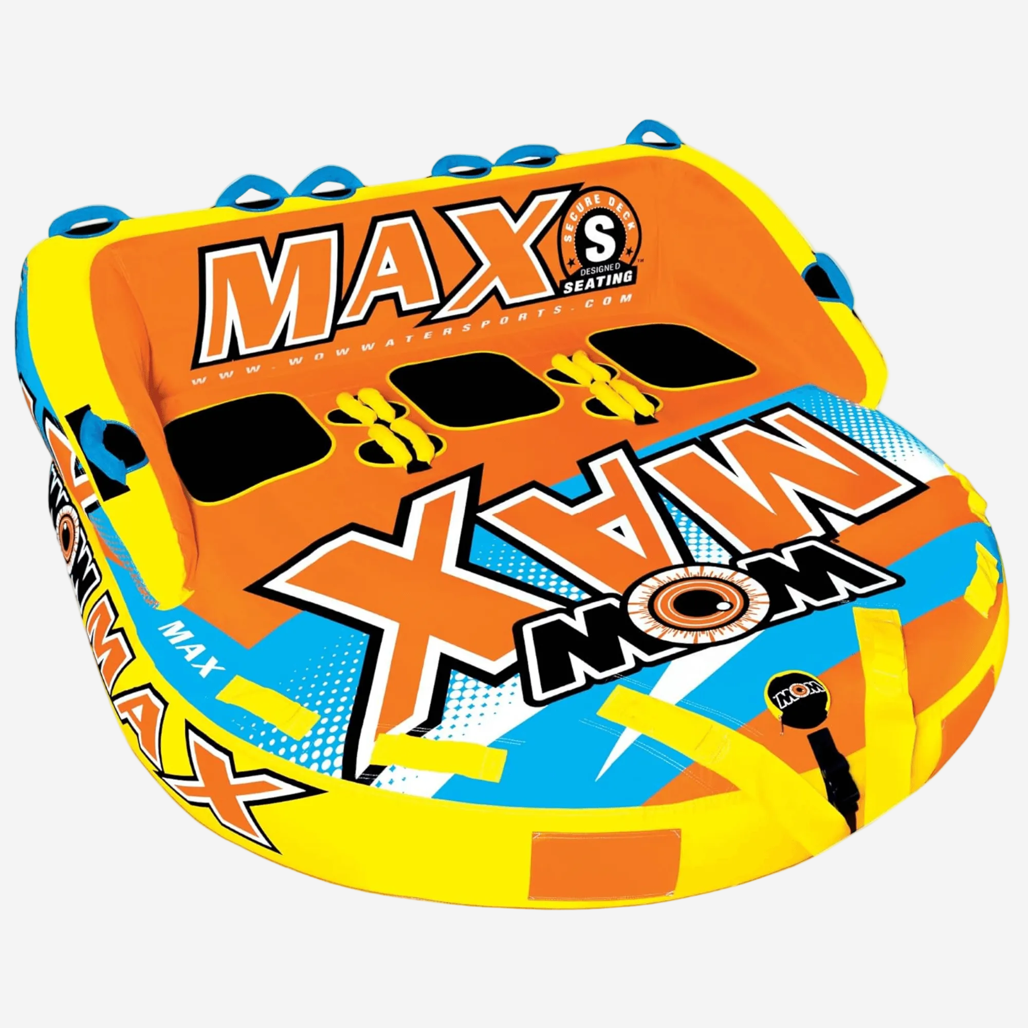 WOW Watersports Max Inflatable Towable Deck Tube for Up To 3 Riders