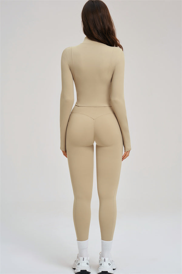 The Sizzle Zip Jacket Sports Bra Leggings | 3-Piece Set