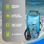 3L Waterproof Dry Bag with Phone Case Inside