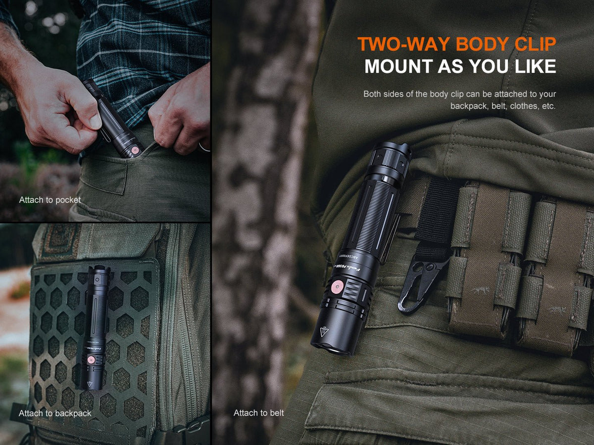 Fenix PD36R V2 Compact Rechargeable Tactical Flashlight | 1700 Lumens