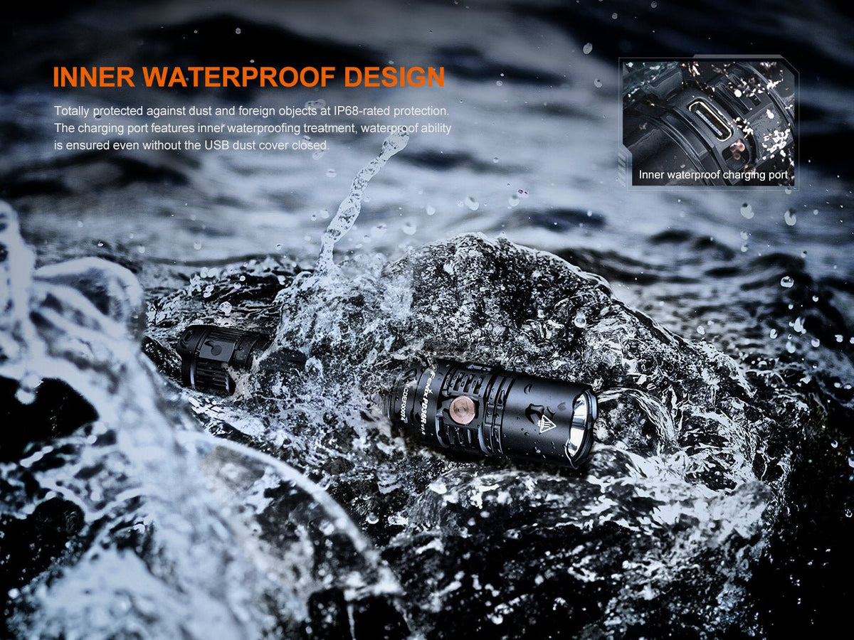 Fenix PD36R V2 Compact Rechargeable Tactical Flashlight | 1700 Lumens