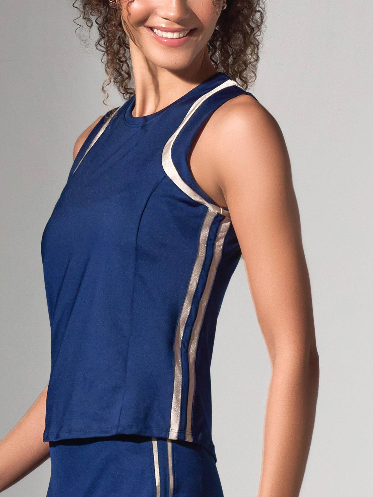 Elle Classic Active Tennis & Pickleball Tank | Ink/Silver Sand