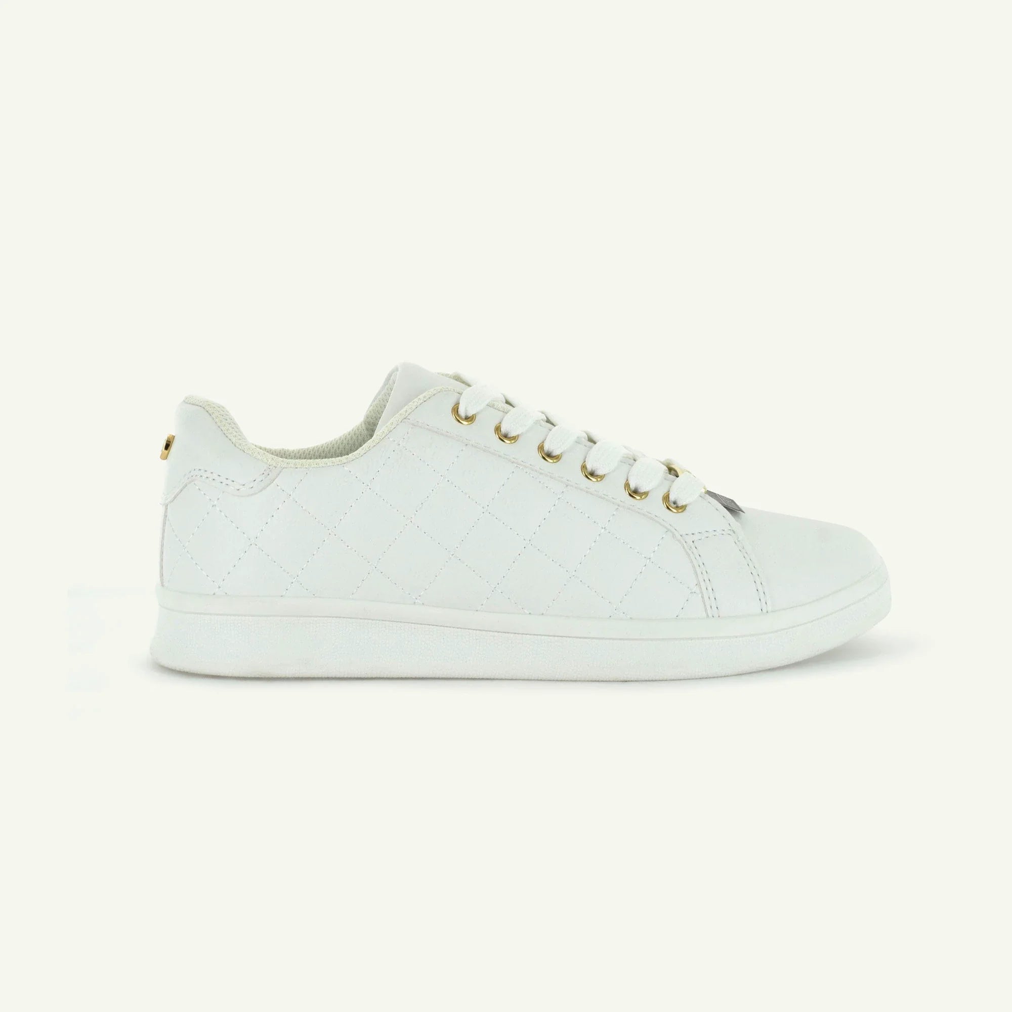 Voltaire Quilted Court Shoe | White