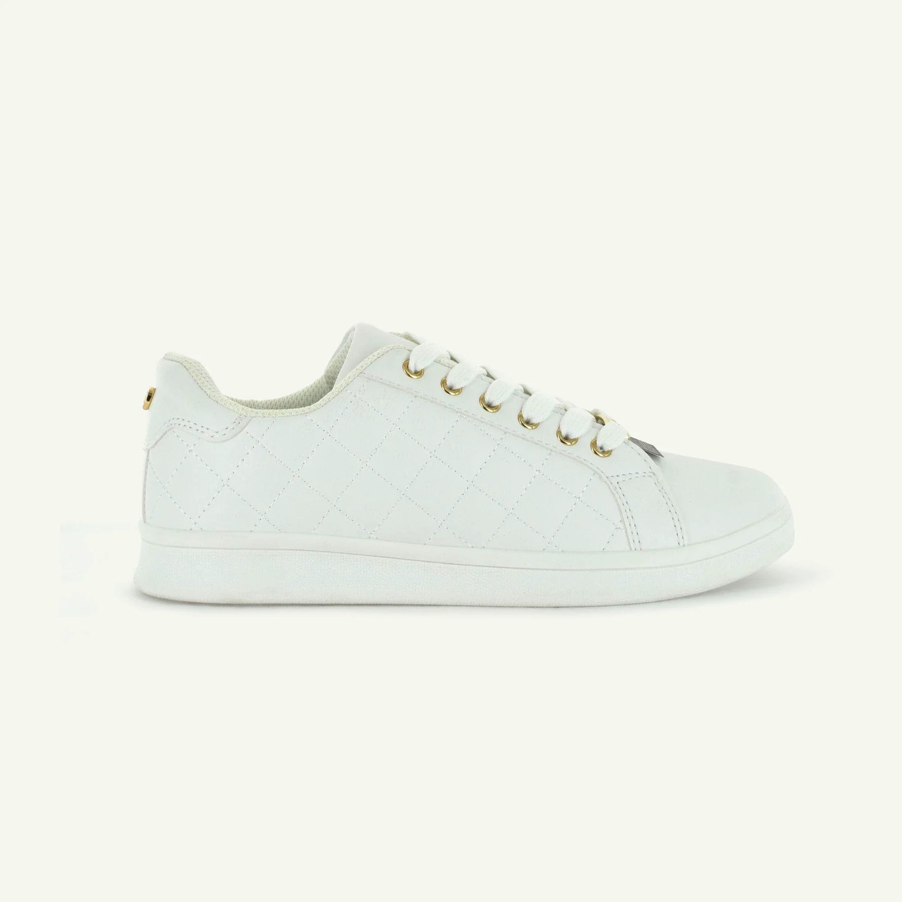 Voltaire Quilted Court Shoe | White