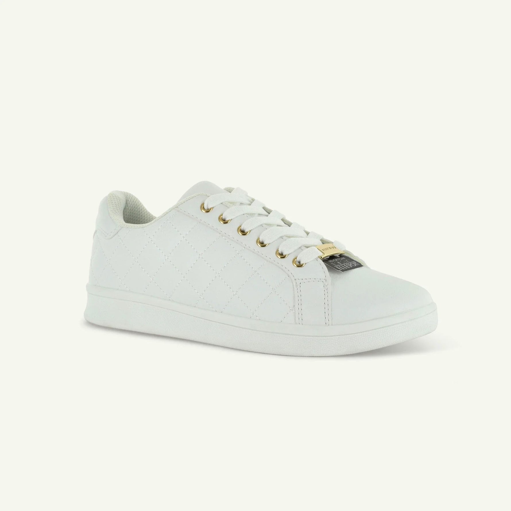 Voltaire Quilted Court Shoe | White