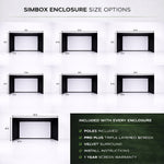 SimBox Golf Simulator Enclosure Pro + Impact Screen & Frame with Side Barriers