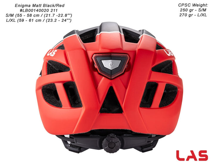 LAS Enigma Cycling Helmet | Matte Black/Red