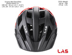 LAS Enigma Cycling Helmet | Matte Black/Red