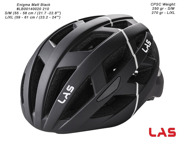 LAS Enigma Cycling Helmet | Matte Black
