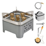 12000W Portable Camping Stove with Cassette Adapter Windproof Outdoor Backpacking Burner