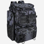 42L/11Gal Fishing Backpack Large Capacity with Rod Holders 16-Pocket WR with Divider Adjustable Padded Straps