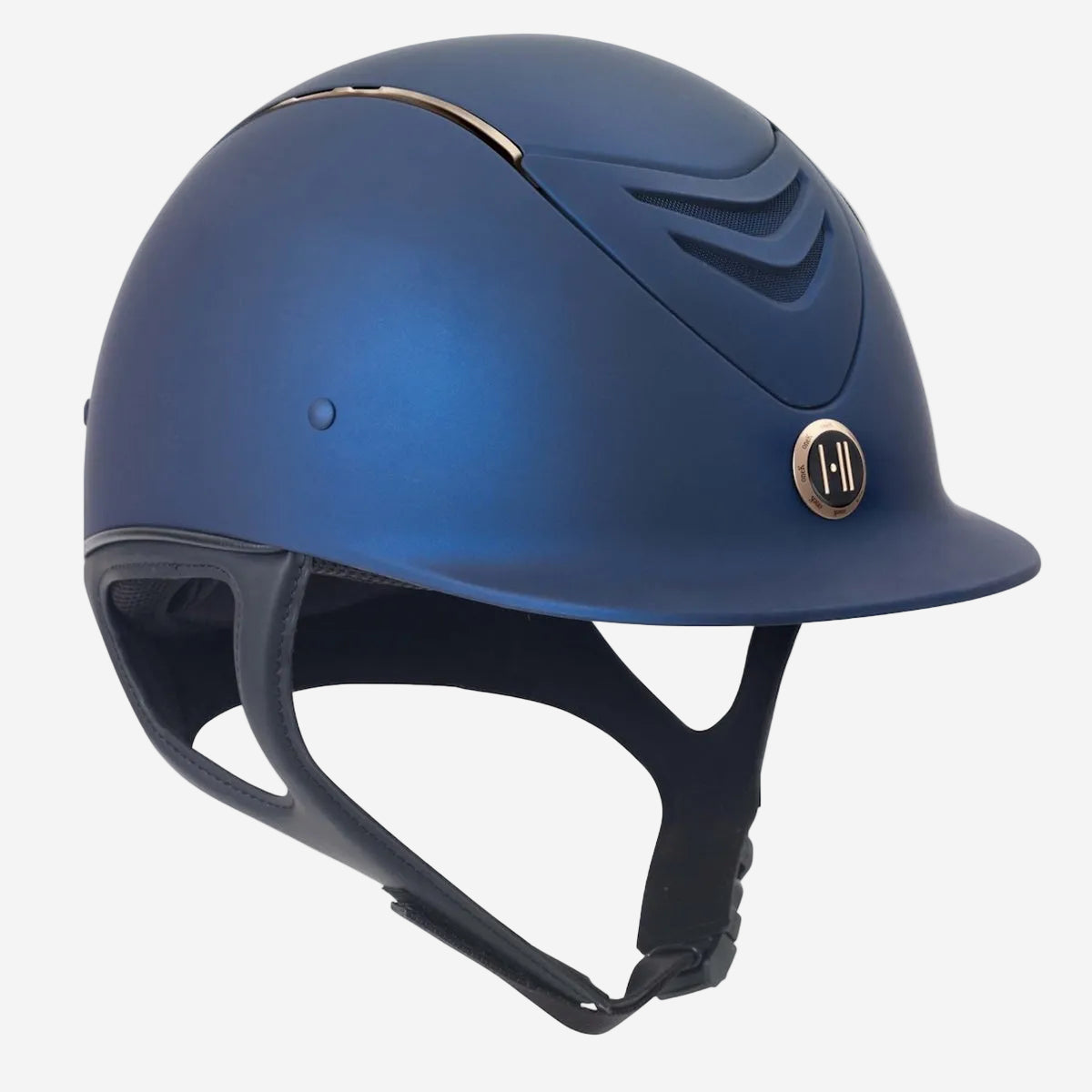 MIPS™ CCS Helmet | Navy Matte with Rose Gold Rail