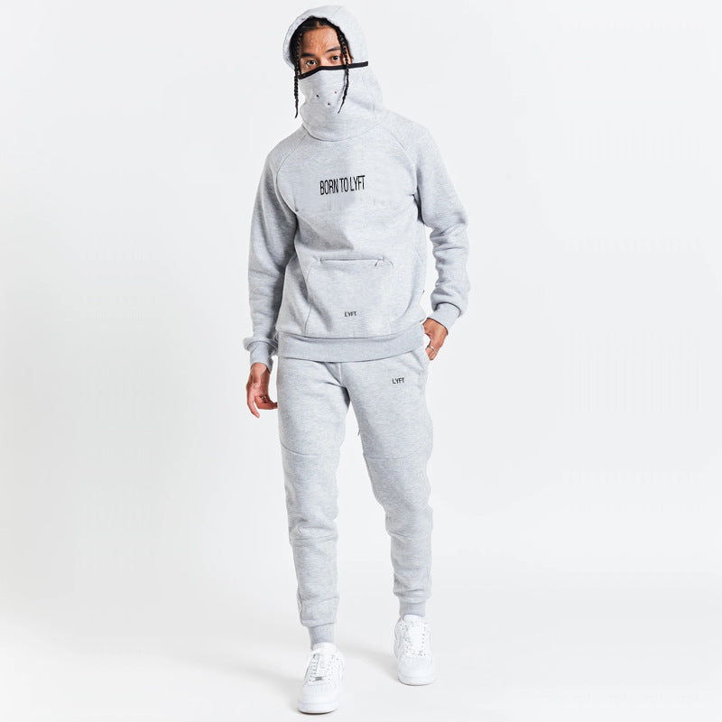 Men's Loose Fit Solid Color Hooded Casual Sweater