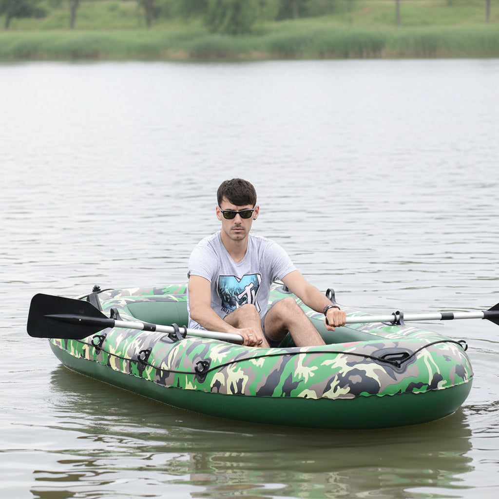 Camo Green Inflatable Boat | 1-2 Person