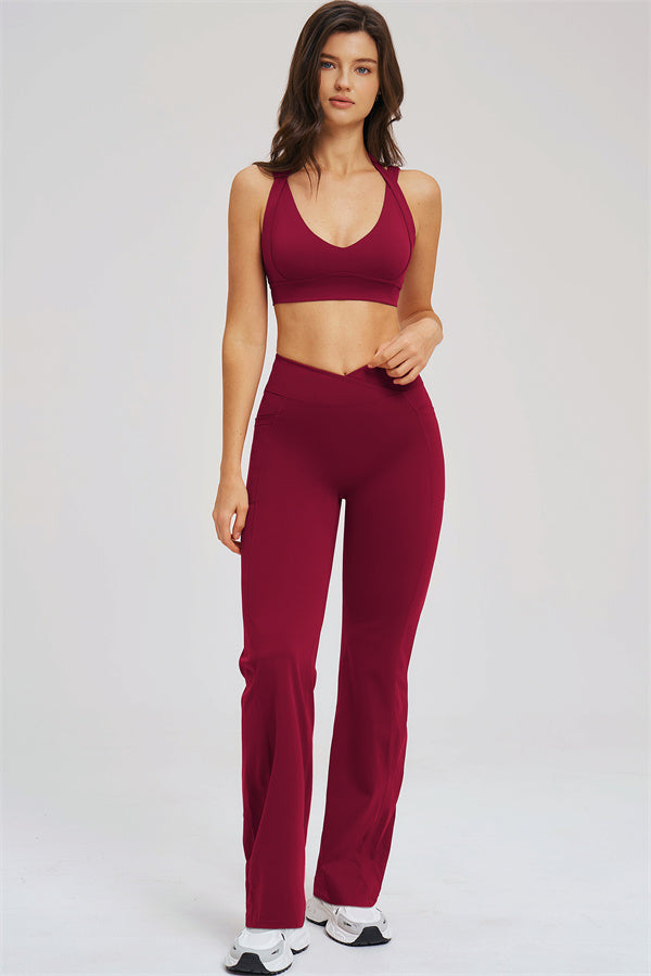 The Sizzle Sports Bra Flared Leggings | 2-Piece Set