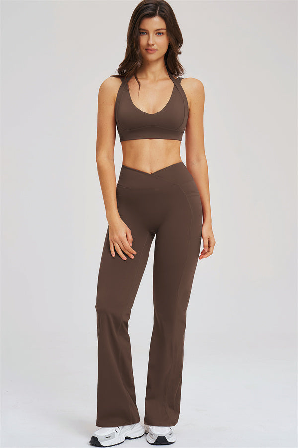 The Sizzle Sports Bra Flared Leggings | 2-Piece Set