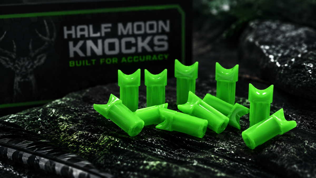 NIGHTMARE XTREME™ Half Moon Crossbow Nocks | 12-Pack Green