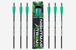 NIGHTMARE XTREME Crossbow Bolts Carbon Half Moon and Capture Nocks (6 pcs) | 20"