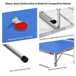 60" Portable Tennis Ping Pong Folding Table with Accessories