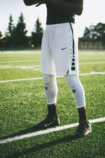 Full-Length Padded Knee Sleeve | White