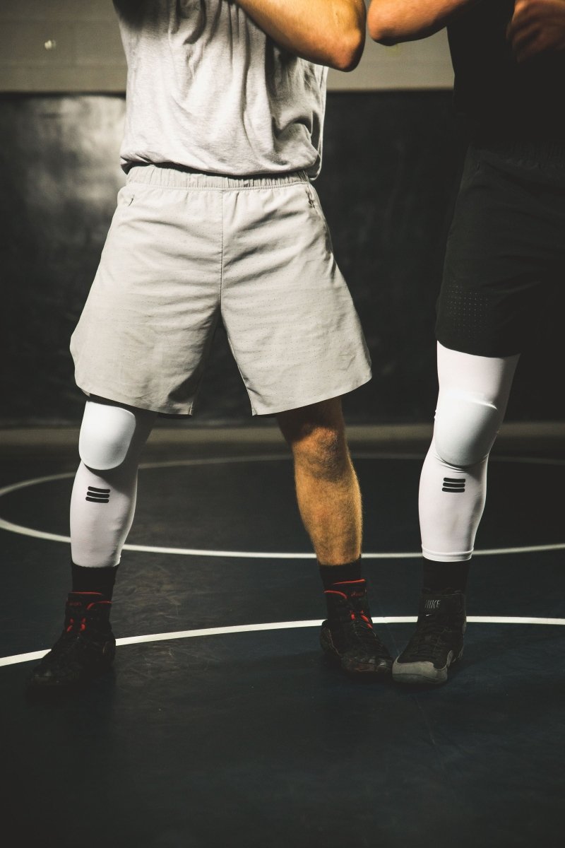 Full-Length Padded Knee Sleeve | White