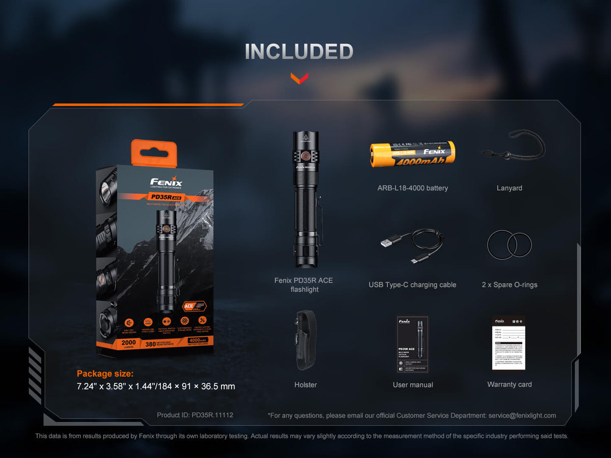 Fenix PD35R ACE Multi-Mode Tactical Flashlight