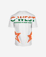 G West Mens Oversized Cricket India Arch Logo T-Shirt