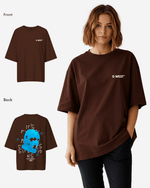 G West Womens Oversized True Blue Ski Mask Oversized Tee