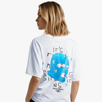 G West Womens Oversized True Blue Ski Mask Oversized Tee