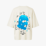 G West Womens Oversized True Blue Ski Mask Oversized Tee