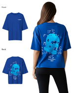 G West Womens Oversized True Blue Ski Mask Oversized Tee