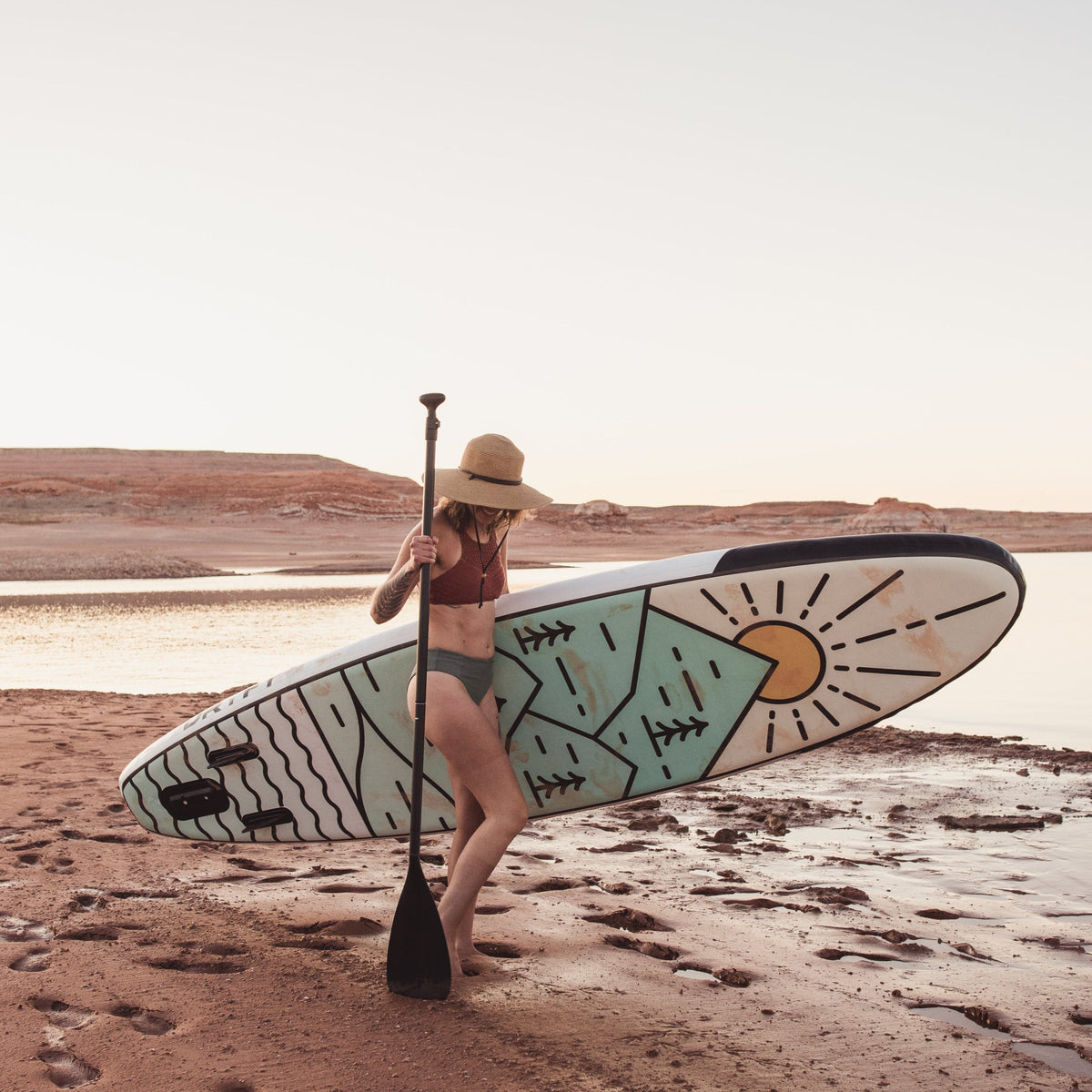 GrandSol Canyon Pack 11’ 4” Inflatable Paddle Board + Paddle, Pump, Detachable Fin, & Carrying Case
