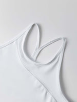 Girls Strappy Tennis Flounce Dress | Plumeria Ombre