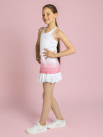 Girls Strappy Tennis Flounce Dress | Plumeria Ombre