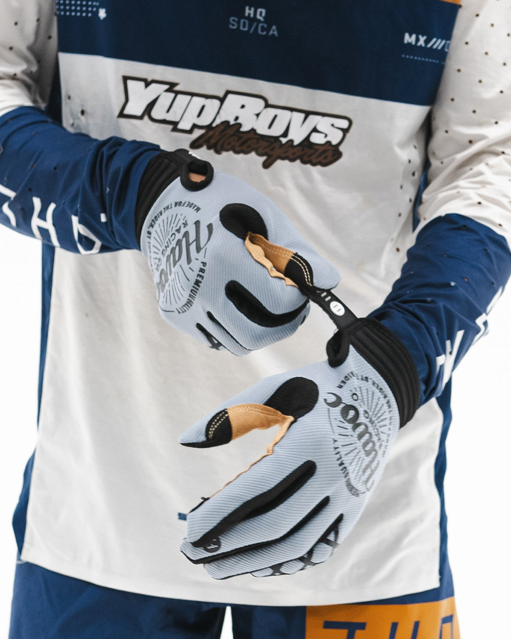 Havoc Gray and Black Off-Road Gloves