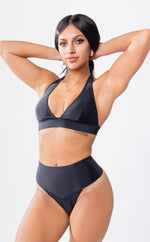 Hanalei Neoprene High Waist Tummy Control Swimsuit Bottom