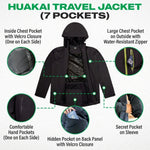 The Huakai Travel Rain Jacket | Black