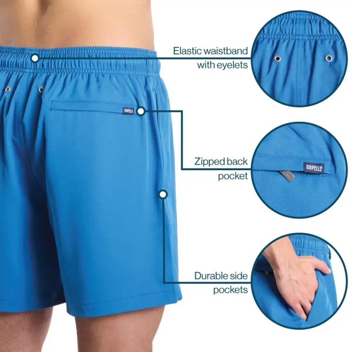Men’s Premium Compression-Lined Hybrid Shorts | Salt Spray Palm and Surf
