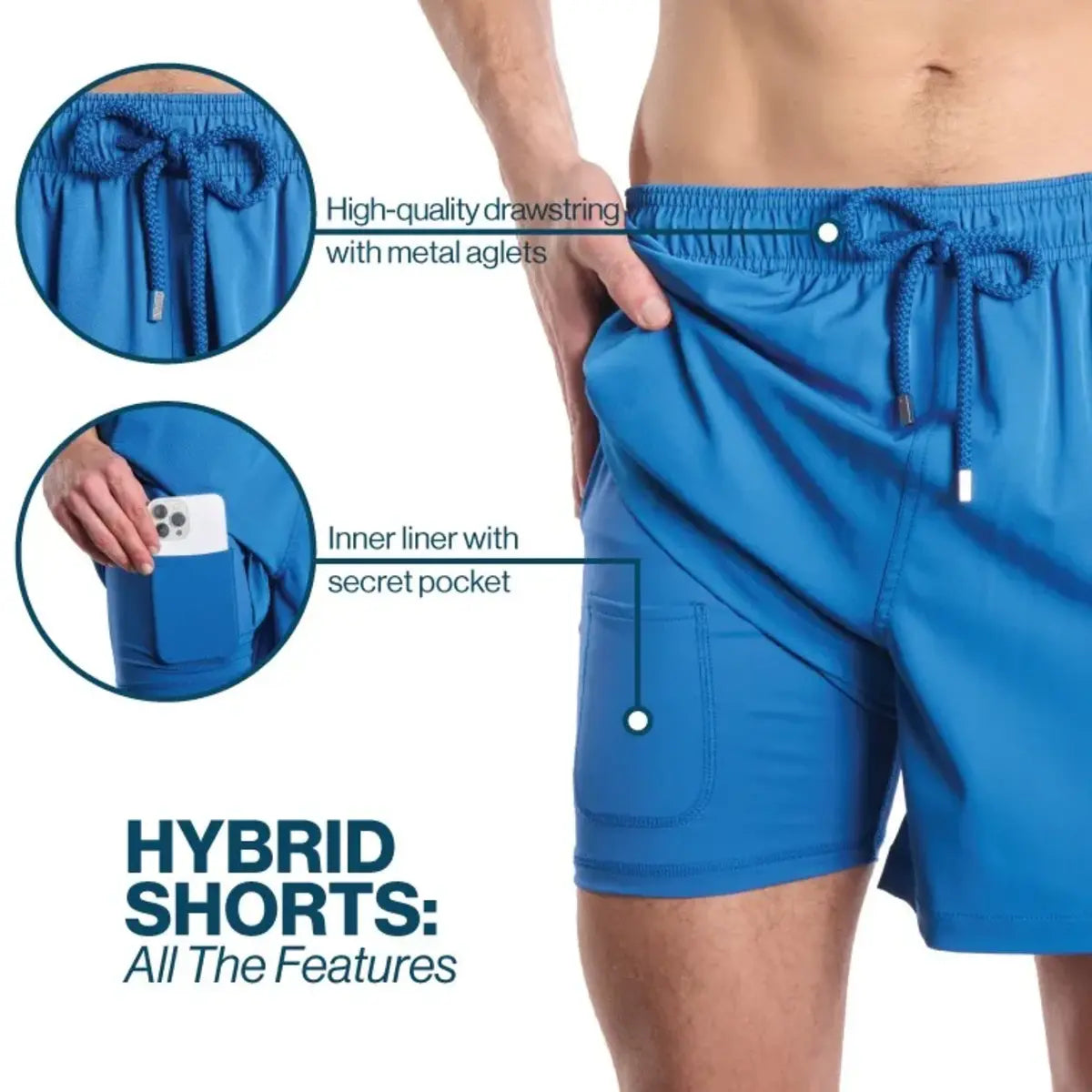Men’s Premium Compression-Lined Hybrid Shorts | Salt Spray Surf and Storm