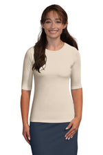 Fitted Layering Shell | Modest Round Neck with Elbow Sleeves