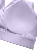 Loki & Ivy Women's Crossover V-Neck Sports Bra