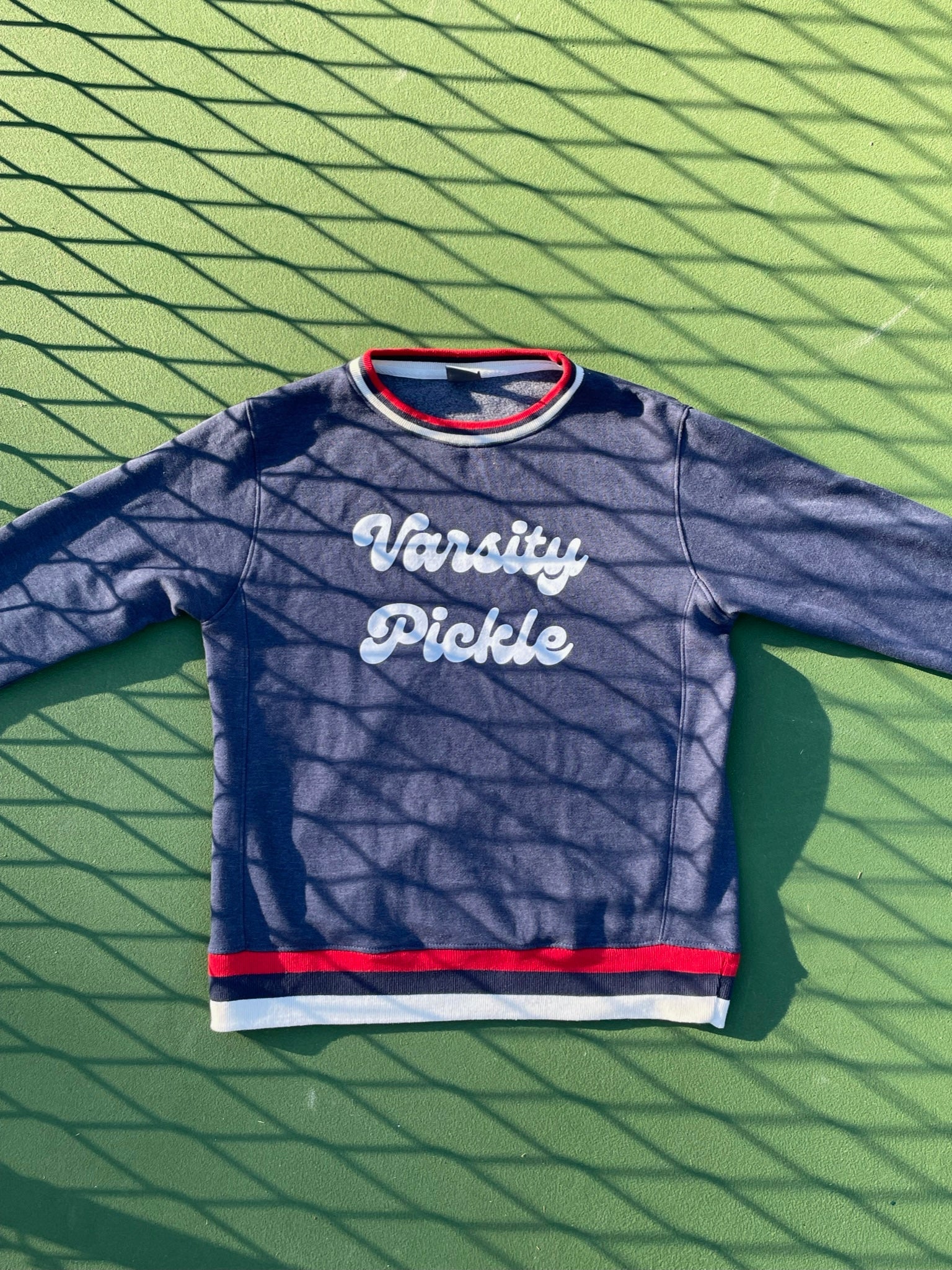 The Oversized Vintage Varsity Pickleball Sweatshirt