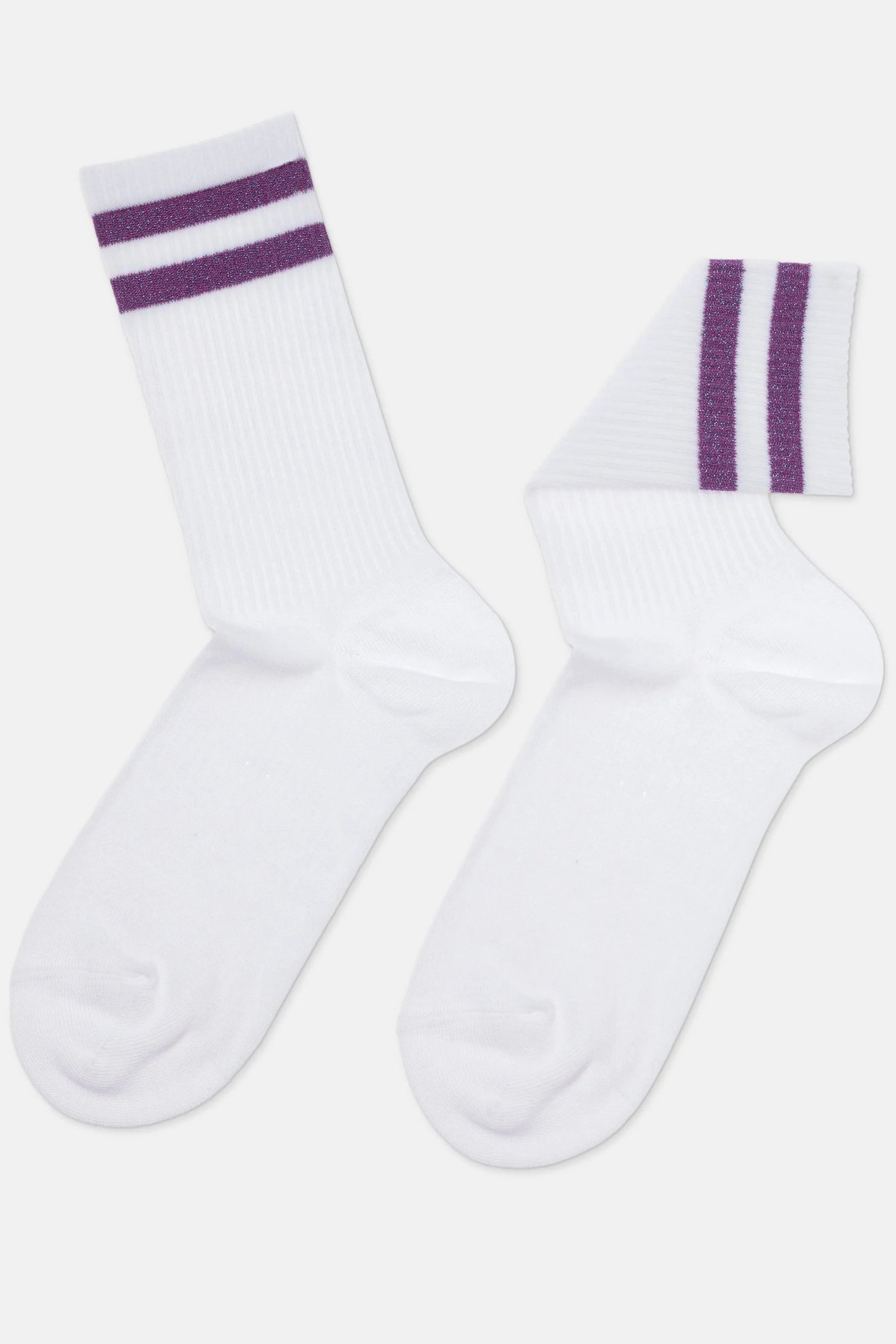Conte Active Cotton Long Socks with Lurex Stripes