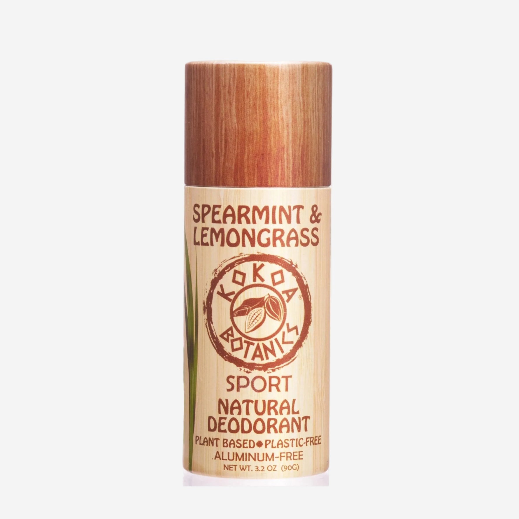Lemongrass and Spearmint Natural Sport Deodorant Aluminum and Plastic-Free | 3.2 oz